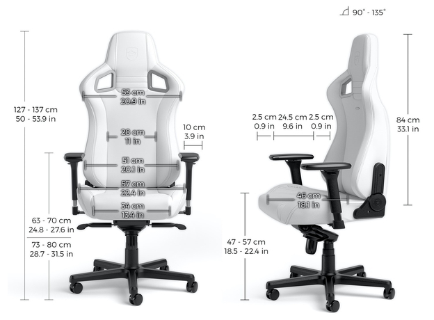Кресло геймерское Noblechairs Epic White Edition (NBL-EPC-PU-WED) - изображение 9