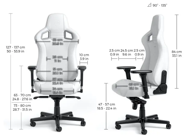 Кресло геймерское Noblechairs Epic White Edition (NBL-EPC-PU-WED) - изображение 9
