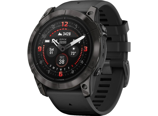 Смарт-часы Garmin Epix Pro (Gen 2) 51mm Sapphire Carbon Grey Dlc Titanium with Black Band (010-02804-01) 