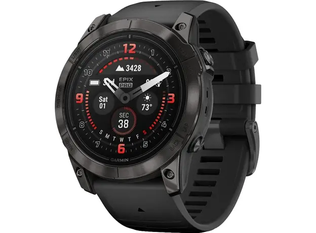 Смарт-часы Garmin Epix Pro (Gen 2) 51mm Sapphire Carbon Grey Dlc Titanium with Black Band (010-02804-01) 