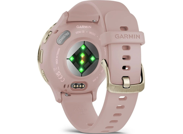 Смарт-часы Garmin Venu 3S Soft Gold Stainless Steel Bezel with Dust Rose Case and Silicone Band (010-02785-03) - изображение 3
