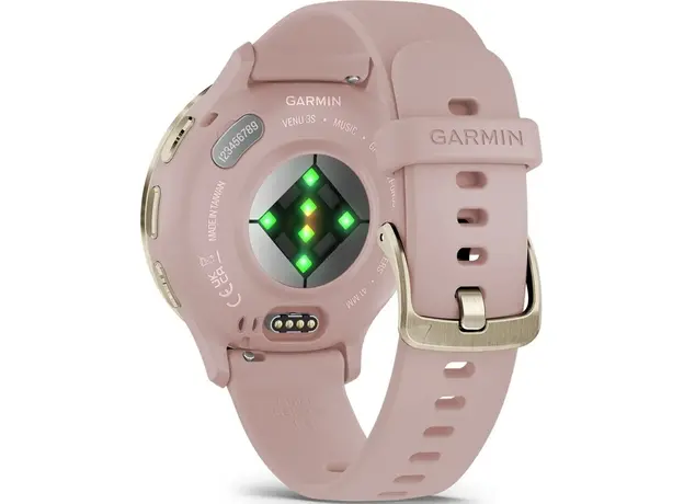 Смарт-часы Garmin Venu 3S Soft Gold Stainless Steel Bezel with Dust Rose Case and Silicone Band (010-02785-03) - изображение 3