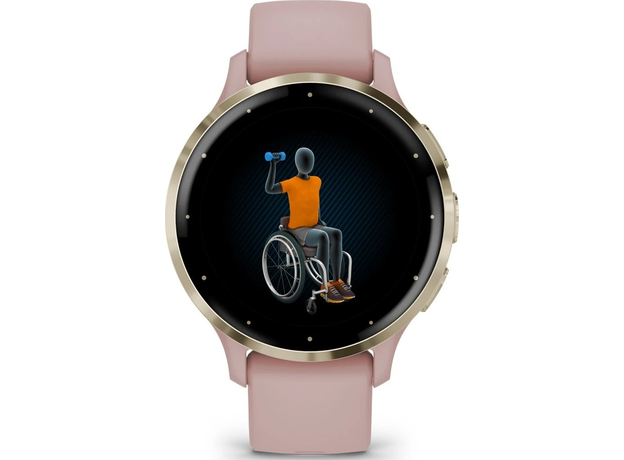 Смарт-часы Garmin Venu 3S Soft Gold Stainless Steel Bezel with Dust Rose Case and Silicone Band (010-02785-03) - изображение 4