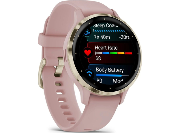 Смарт-часы Garmin Venu 3S Soft Gold Stainless Steel Bezel with Dust Rose Case and Silicone Band (010-02785-03) - изображение 7