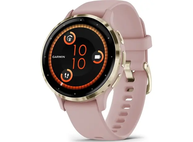 Смарт-часы Garmin Venu 3S Soft Gold Stainless Steel Bezel with Dust Rose Case and Silicone Band (010-02785-03) 