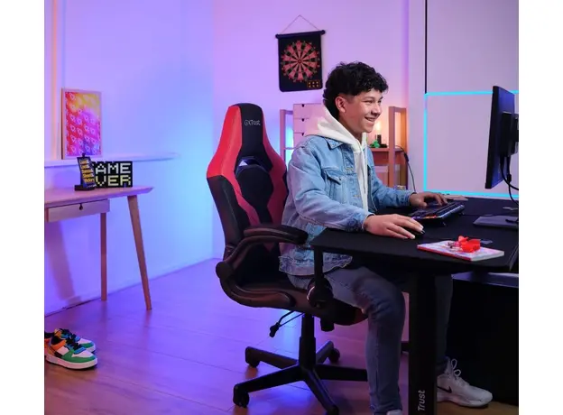 Кресло для геймеров Trust GXT703R RIYE Black/Red (8713439249866) - изображение 7