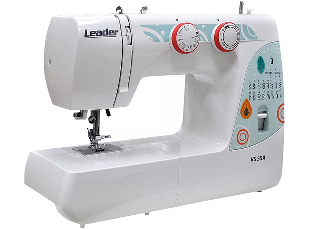 Швейная машина LEADER VS 55A белый/бирюзовый 