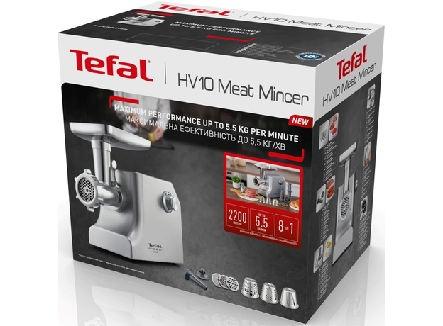 Мясорубка электрическая Tefal HV10 8IN1 NE858D38 - изображение 10