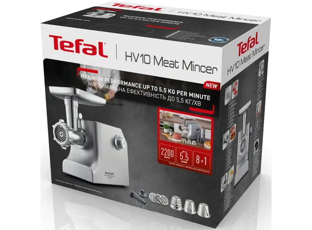 Мясорубка электрическая Tefal HV10 8IN1 NE858D38 - изображение 10