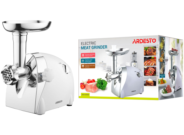 Мясорубка электрическая Ardesto MGA-2000W бело-серебристая - изображение 7