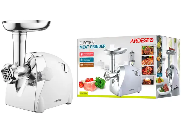 Мясорубка электрическая Ardesto MGA-2000W бело-серебристая - изображение 7