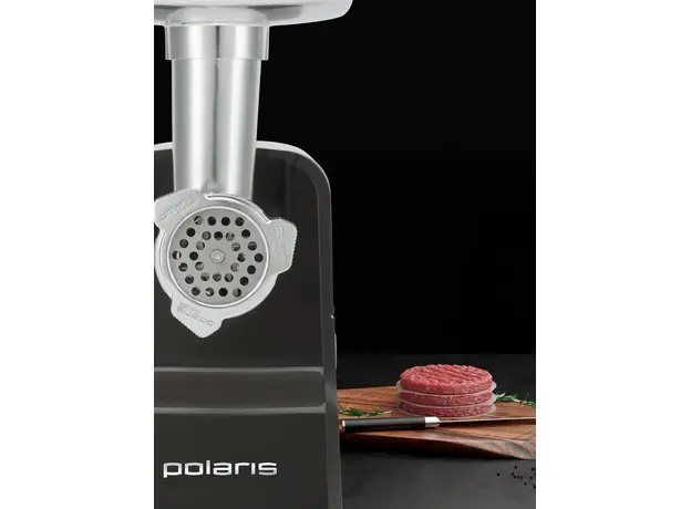 Мясорубка электрическая POLARIS PMG 2586 Нержавеющая сталь/серый - изображение 6