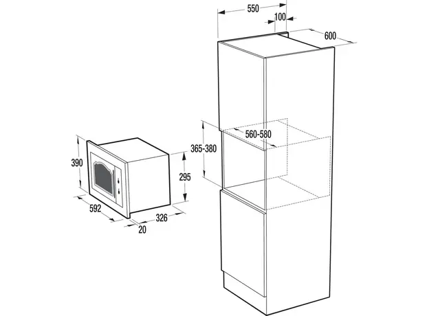 Встраиваемая микроволновая печь GORENJE BM235CLB - изображение 2