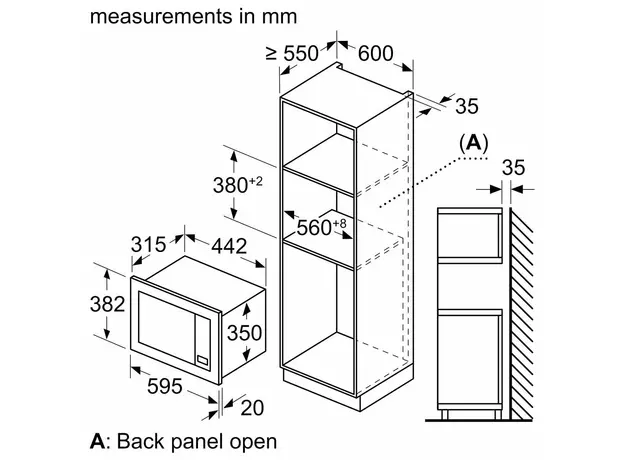 Встраиваемая микроволновая печь BOSCH BFL623MW3 - изображение 3