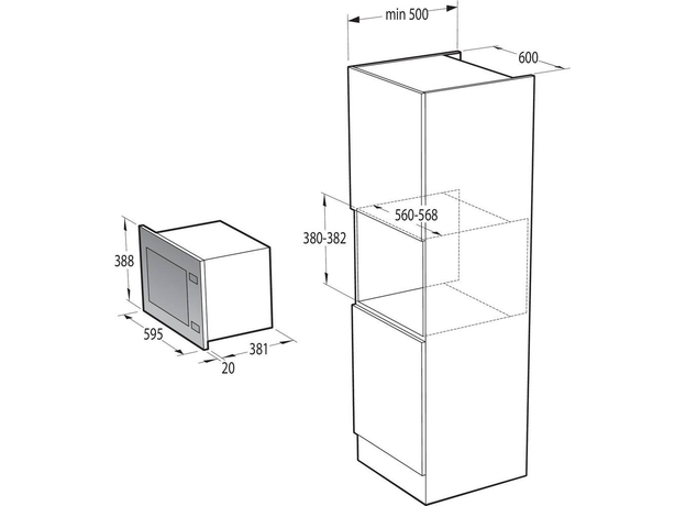 Встраиваемая микроволновая печь Gorenje BM251SG2WG - изображение 2