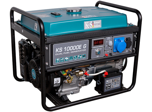 Генератор двухтоплевный газ + бензин Konner&Sohnen KS 10000E G 