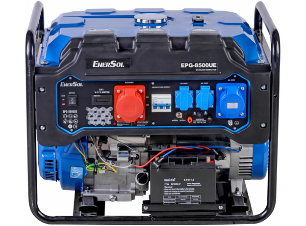 Генератор бензиновый EnerSol EPG-8500UE 8/8.5 кВт 1 и 3 фазы электрический пуск AVR 