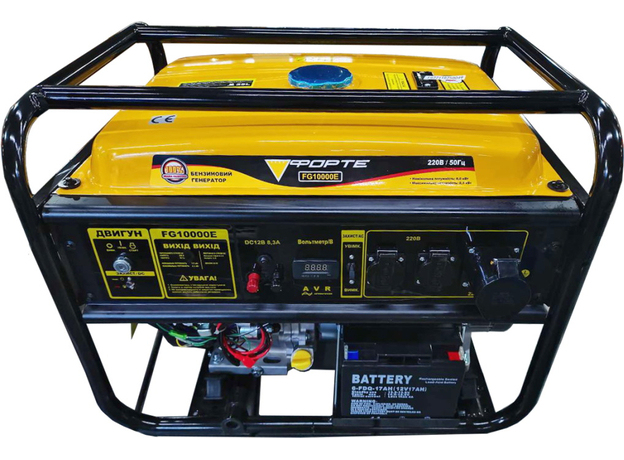 Генератор бензиновый Forte FG10000E 8/8.3 кВт электрический пуск AVR (BP124467) 