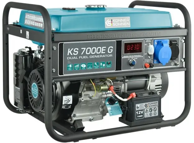Генератор двухтоплевный газ + бензин Konner&Sohnen KS 7000E G 