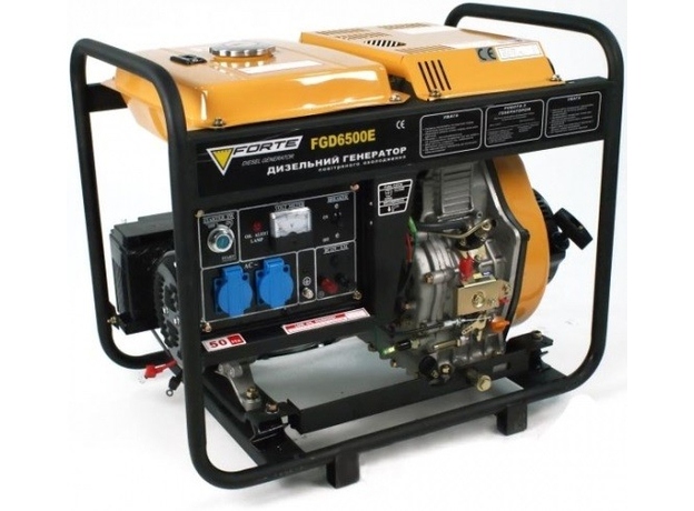 Генератор дизельный Forte FGD6500E 4/4.8 кВт электрический пуск (43690) - изображение 2