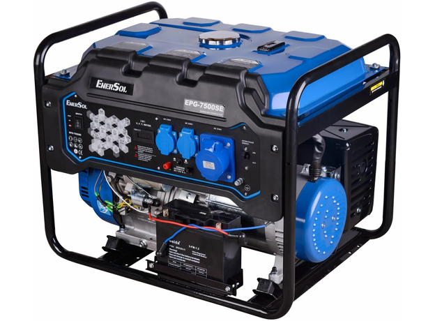 Генератор бензиновый EnerSol EPG-7500SE 7/7.5 кВт электрический пуск AVR - изображение 2