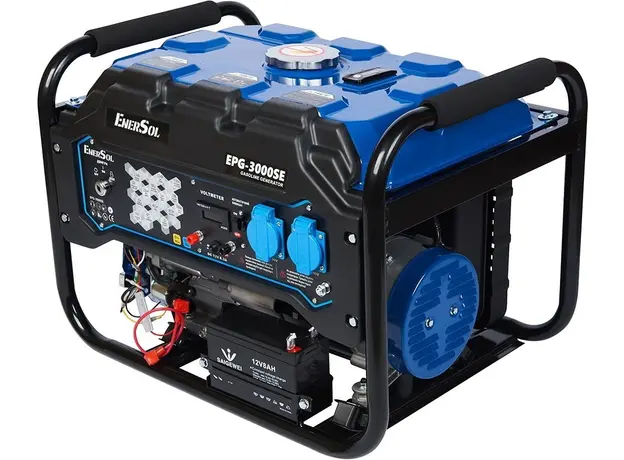 Генератор бензиновый EnerSol EPG-3000SE 2.7/3 кВт электрический пуск AVR - изображение 2