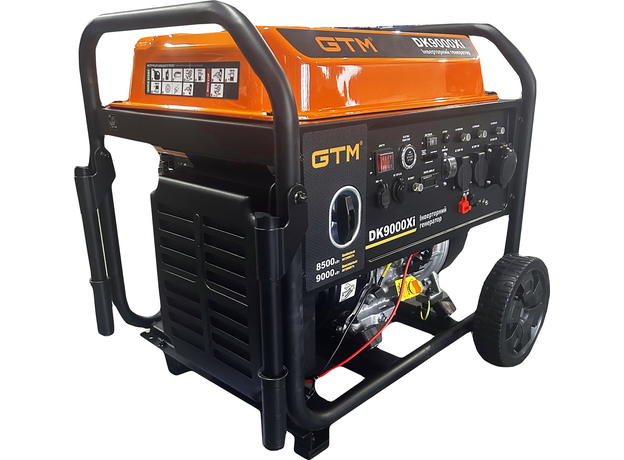 Генераторная установка инверторная открытая GTM DK9000Xi 9.0кВт ручной старт/электростарт + колеса - изображение 2
