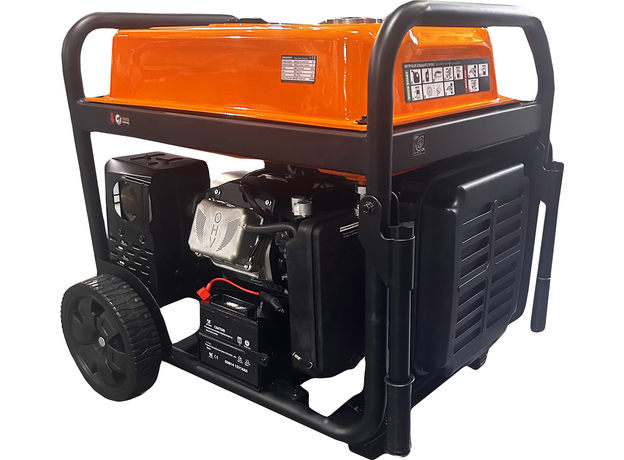 Генераторная установка инверторная открытая GTM DK9000Xi 9.0кВт ручной старт/электростарт + колеса - изображение 3