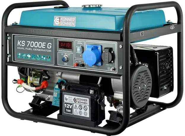 Генератор двухтоплевный газ + бензин Konner&Sohnen KS 7000E G - изображение 2