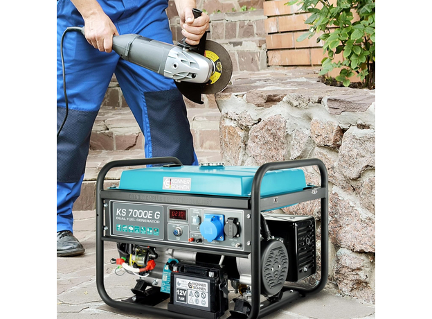 Генератор двухтоплевный газ + бензин Konner&Sohnen KS 7000E G - изображение 8