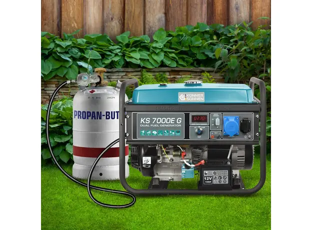 Генератор двухтоплевный газ + бензин Konner&Sohnen KS 7000E G - изображение 9