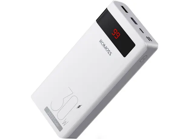 Повербанк ROMOSS 30000mAh Sense 8PS Pro 30W PD/QC 3.0 White (001010639167) 