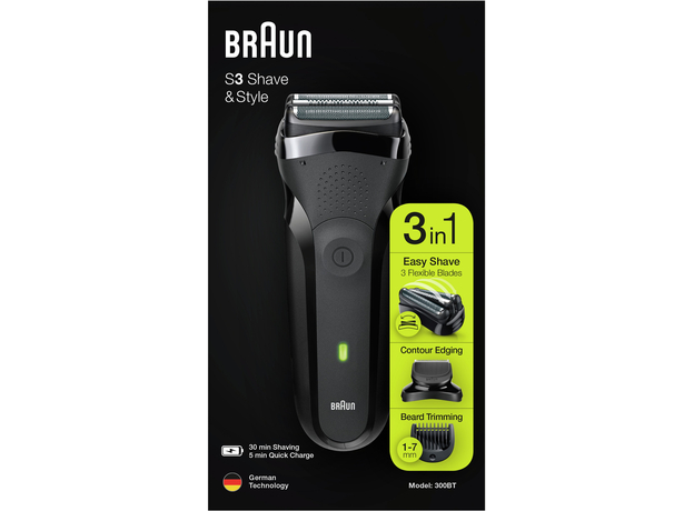 Электробритва Braun Series 3 Shave&Style 3000BT, черная (4210201276357) - изображение 3
