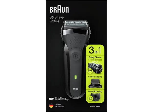 Электробритва Braun Series 3 Shave&Style 3000BT, черная (4210201276357) - изображение 3