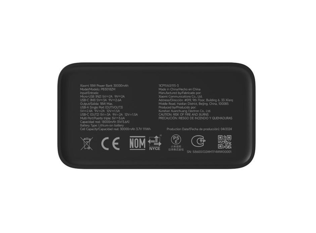 Повербанк Xiaomi 30000mAh 18W Black (BHR9126GL) - изображение 5