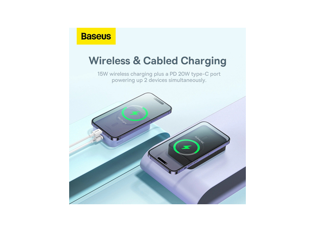 Baseus Magnetic Mini Wireless Fast Charge Power Bank 20000mAh 20W Black (PPCX150001) - изображение 10
