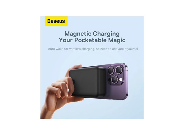 Baseus Magnetic Mini Wireless Fast Charge Power Bank 20000mAh 20W Black (PPCX150001) - изображение 12