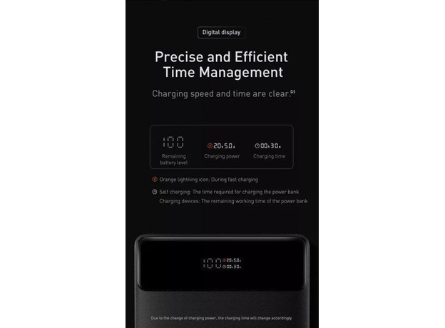 Повербанк Baseus PPDGL-01 Blade Digital Display 20000mAh 100W - изображение 15