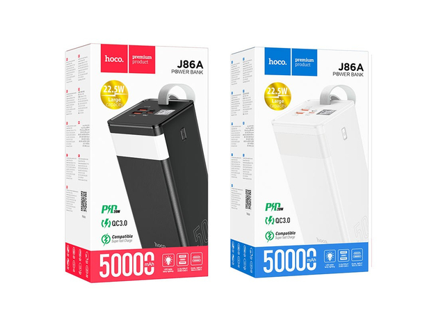 Повербанк Hoco J86A Powermaster 50000mAh QC3.0 PD22.5W Black - изображение 7