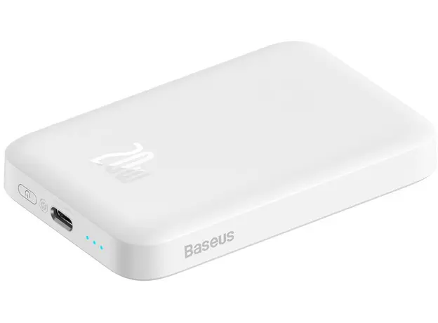 Baseus Magnetic Mini Wireless Fast Charge Power Bank 10000mAh 20W White (PPCX070002) - изображение 3