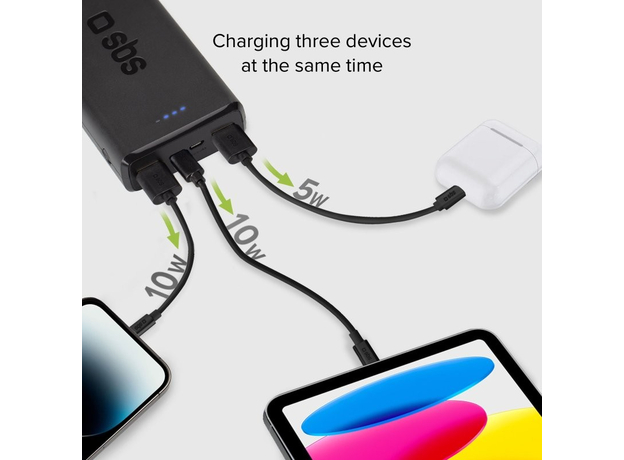 Повербанк SBS 20000mAh Fast Charge 10W 2 USBs Black (TTBB20000FASTK) - изображение 5