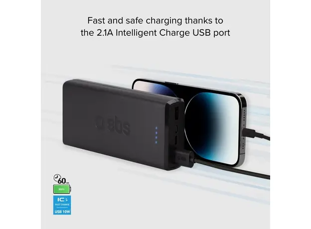 Повербанк SBS 20000mAh Fast Charge 10W 2 USBs Black (TTBB20000FASTK) - изображение 8