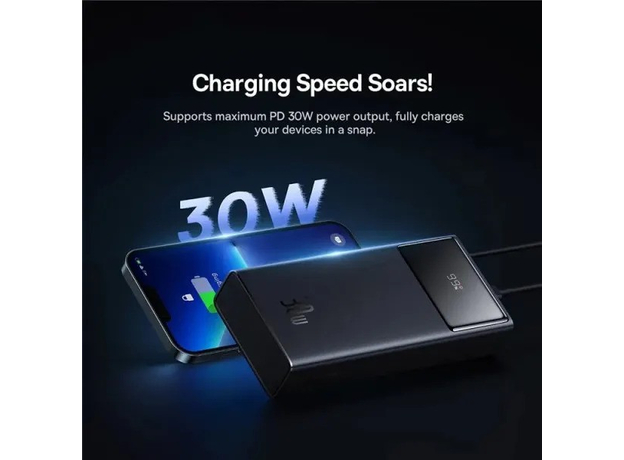Baseus Star-Lord Digital Display Fast Charging Power Bank 30000mAh 30W Cluster Black (P10022905113-00) - изображение 11