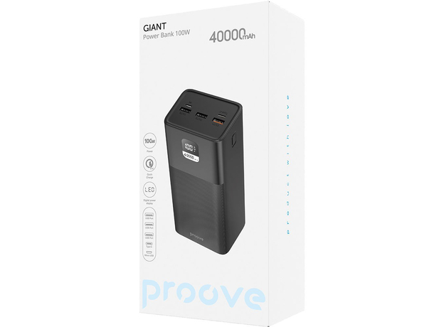 Повербанк Proove Giant 40000mAh 100W PD Black (PBGI99320001) - изображение 4