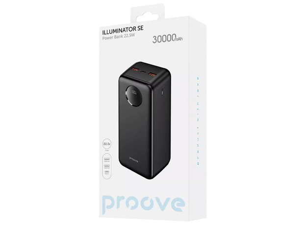 Повербанк Proove Illuminator SE 30000mAh 22.5W Black (PBIL30212201) - изображение 2