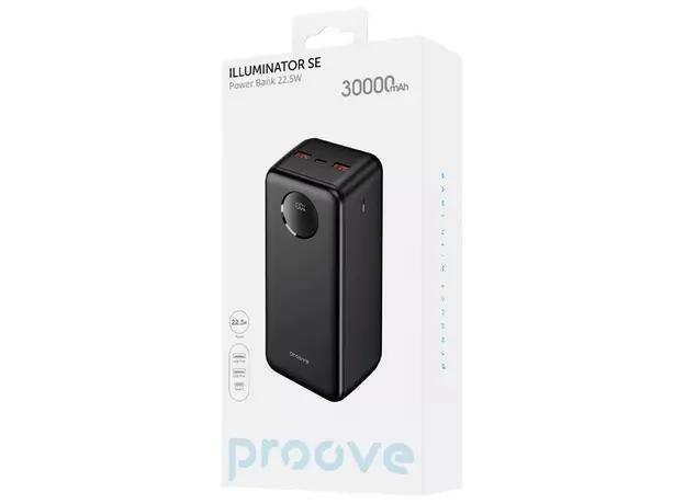 Повербанк Proove Illuminator SE 30000mAh 22.5W Black (PBIL30212201) - изображение 2