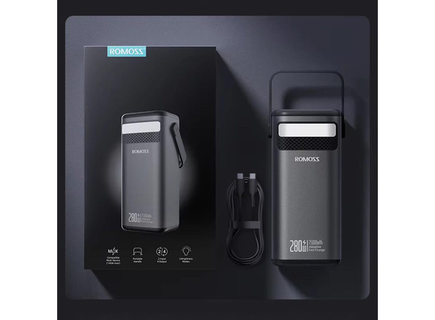 Повербанк Romoss 75000mAh PMT75 280W PMT75-1E2-2133H Black (001012022172) - изображение 8