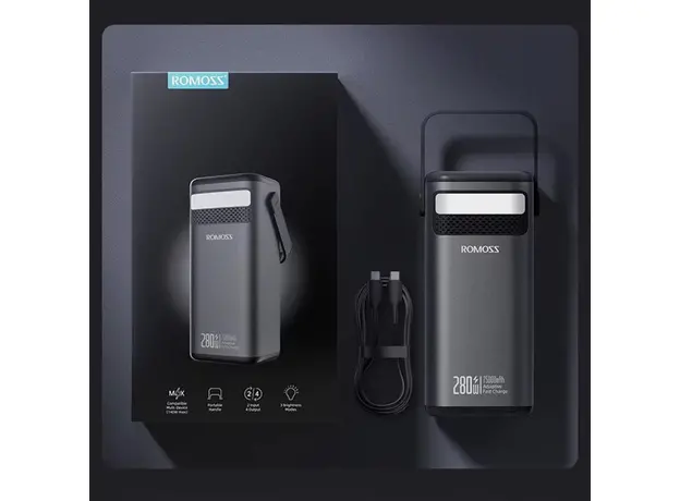 Повербанк Romoss 75000mAh PMT75 280W PMT75-1E2-2133H Black (001012022172) - изображение 8