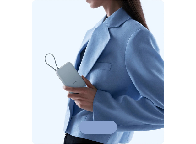 Повербанк Xiaomi 10000mAh 22.5W Integrated Cable Ice blue (BHR9073GL) - изображение 6