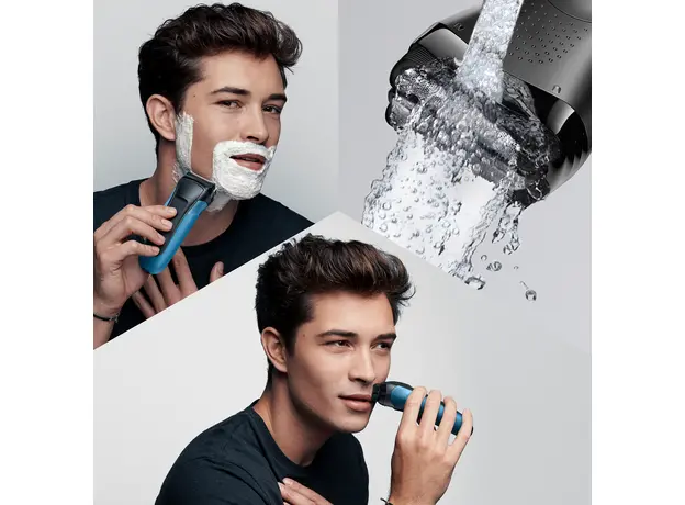 Электробритва-триммер BRAUN Series 3 310BT Wet&Dry black/blue - изображение 6